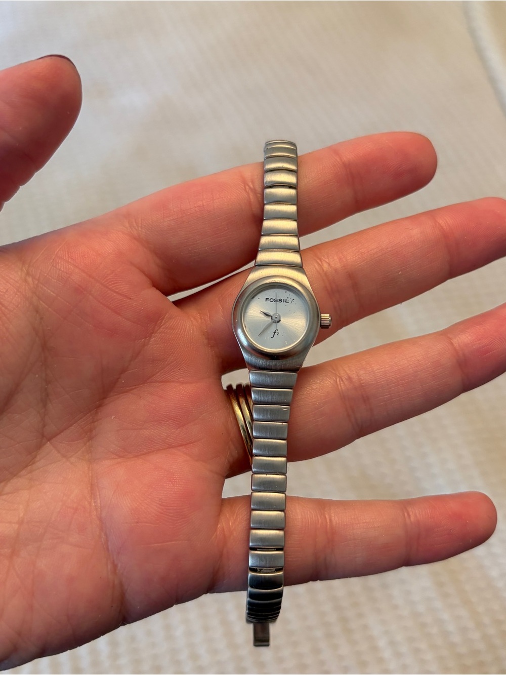 Fossil Watch Women Stainless Silver Steel 30m Water Resistant Battery Quartz - Picture 4 of 7